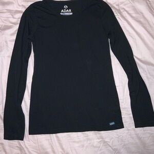 Adar EUC Black long sleeve under scrub top
